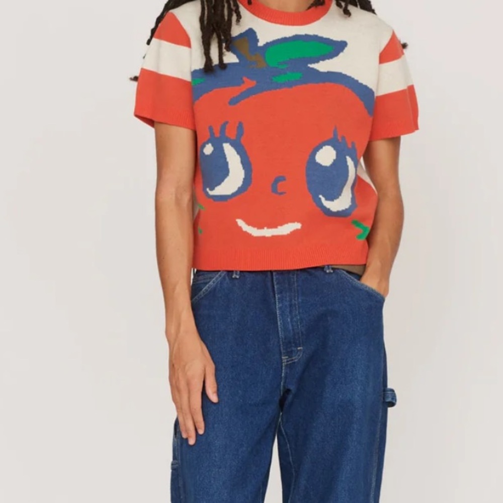 NWT Lazy Oaf - Bad Apple Oversized Sweater - Picture 12 of 13